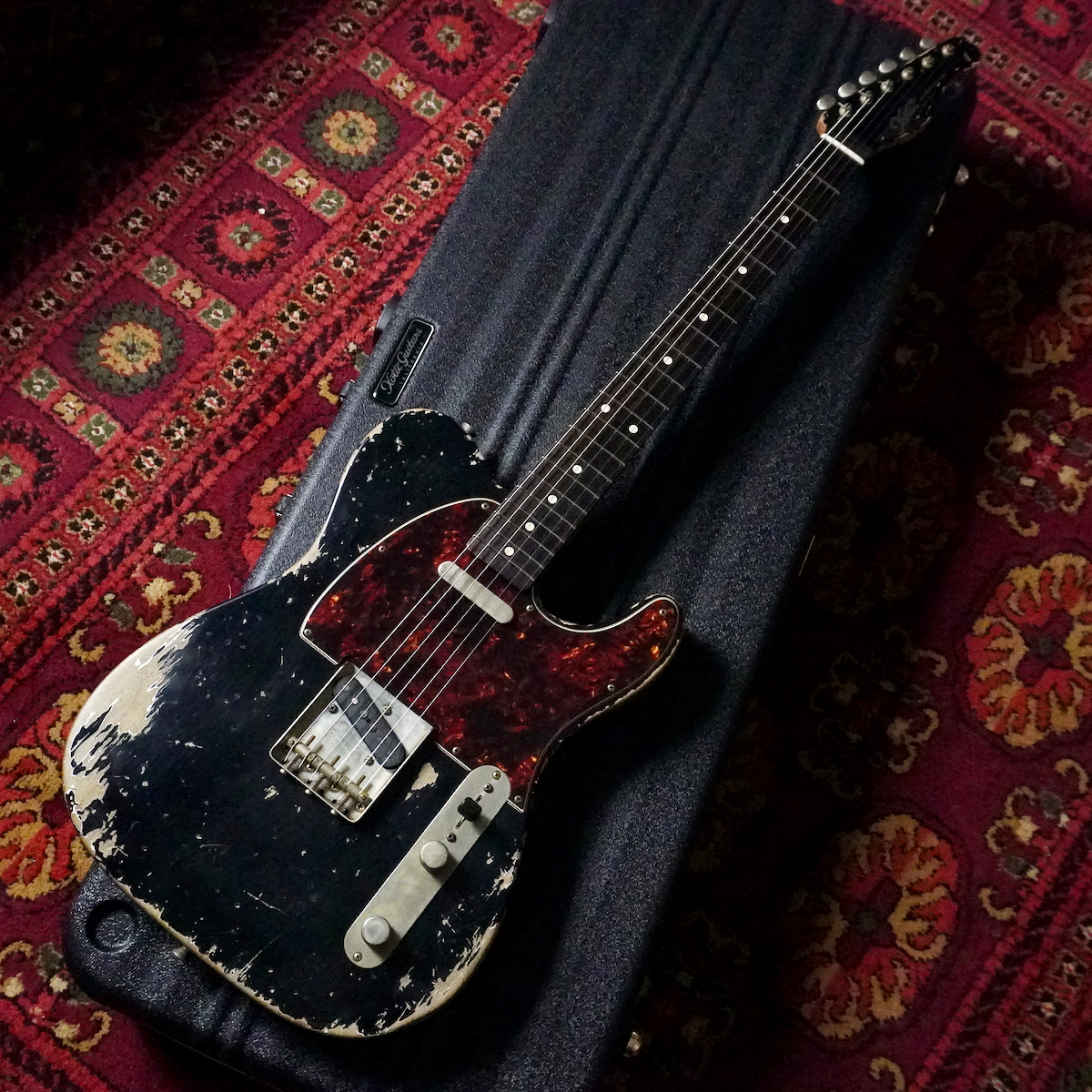 Xotic XTC-1  Alder / 4A FM / RW FB / Black MH Heavy Aged