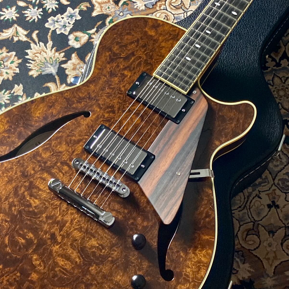 Kikuchi Guitars JS15 Imbuia Burl Limited 2025 FRONT