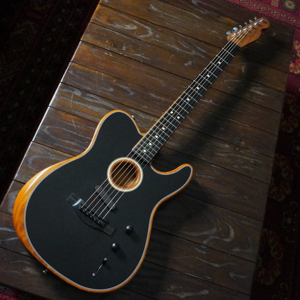 Fender American Acoustasonic Telecaster Ebony FB Black